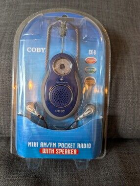 Coby Mini AM FM Pocket Radio With Speaker!